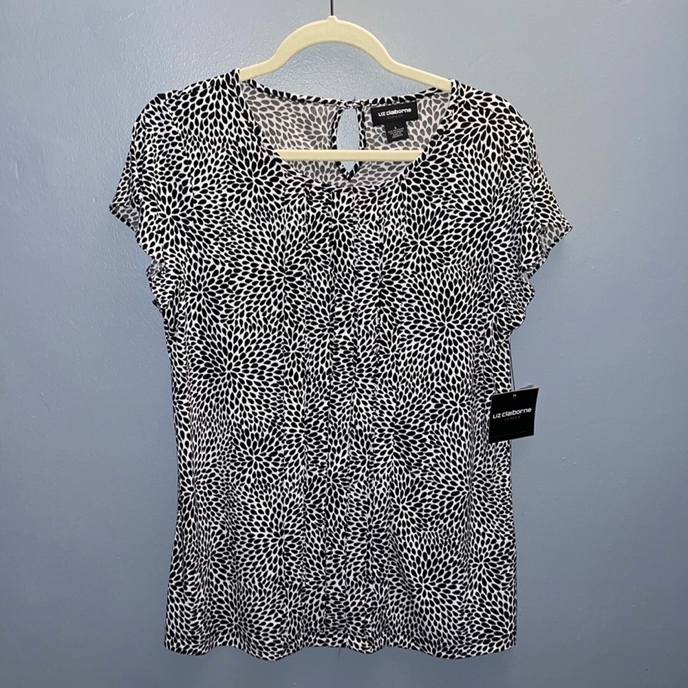 Liz Claiborne career tops/ black and white size large